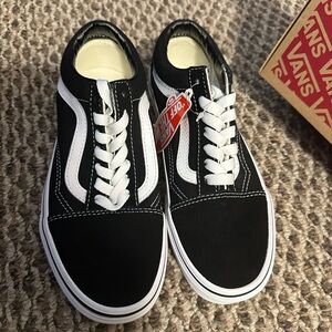 New Vans Black and White Sneakers